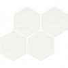 CERAMIKA BIANCA hexagon white glossy mosaic 210x260 mm WYPRZEDAŻ DOTYCZY STANÓW MAGAZYNOWYCH (26 szt) g1 szt